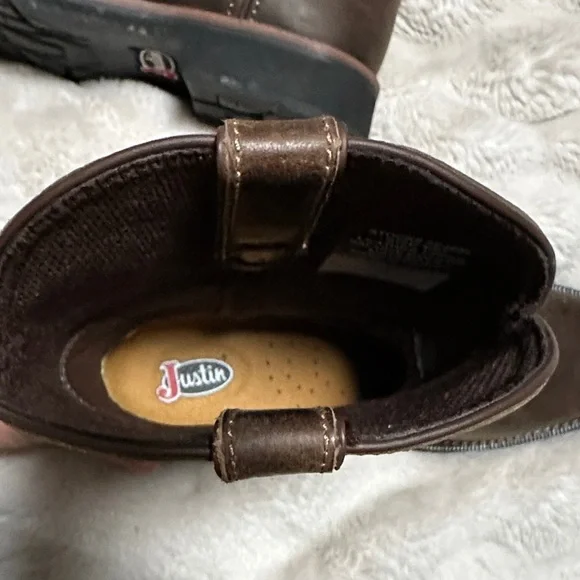 Justin Boots Dark Brown Western Boots - Picture 7 of 7